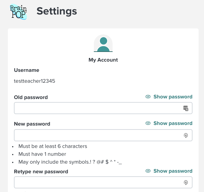 Reset your Password Help Center