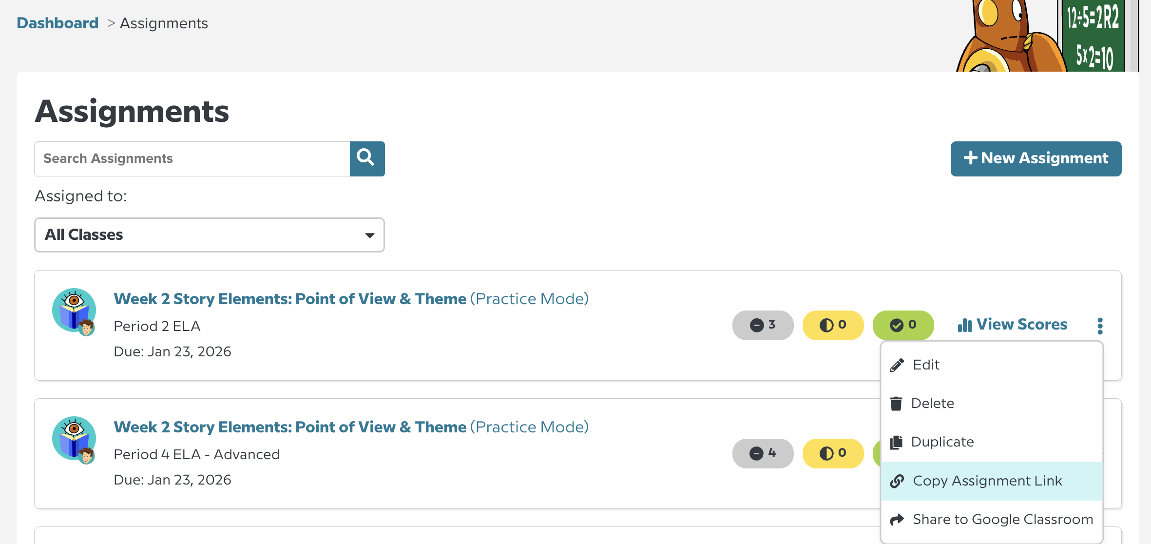 Copy Assignment Link from Assignments Page.png